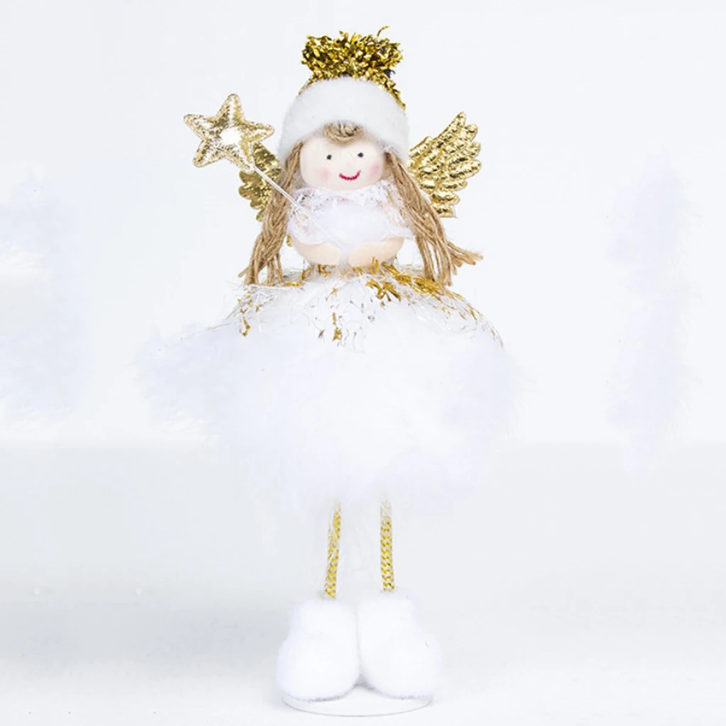 Рождественский милый ангел подвеска плюшевая кукла праздничное украшение для