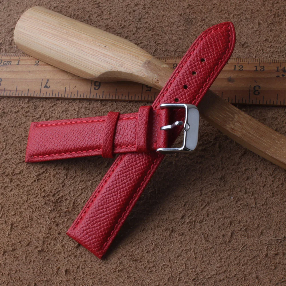 

Ремешок сменный из натуральной кожи для мужских часов, браслет для наручных часов с узором в виде Красной ящерицы, 14 мм 16 мм 18 20 мм