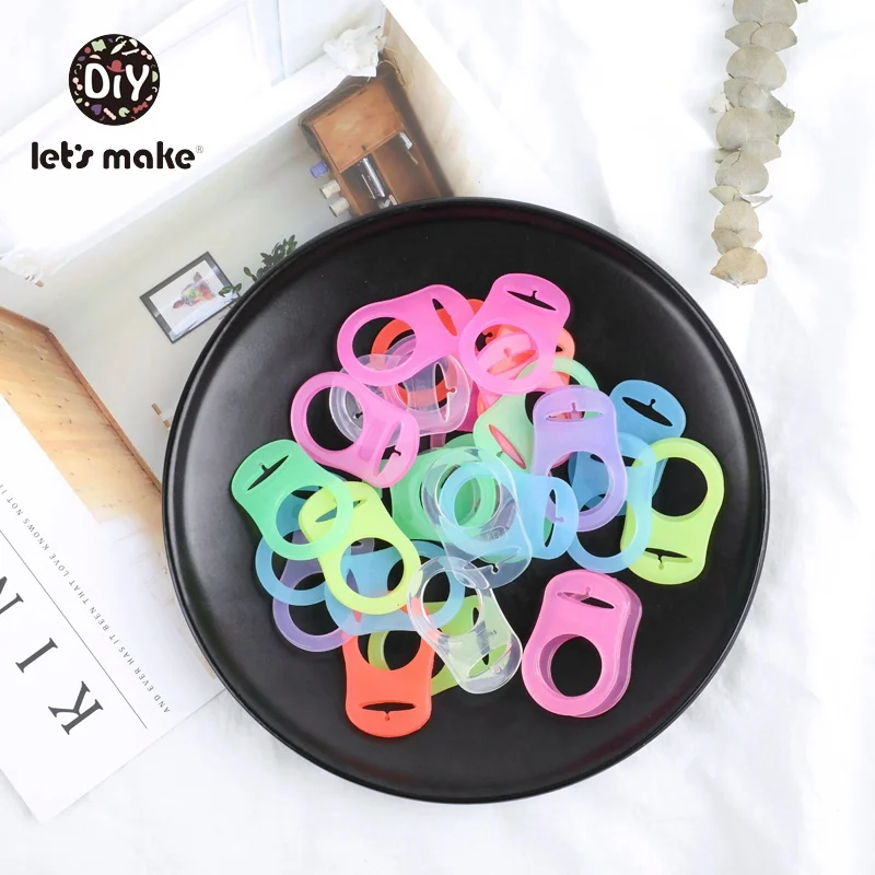 Let's Make 10PCS Food Grade Silicone Baby Pacifier Mam Dummy Chain Holder Clip Colorful BPA Free Nurse Teethers | Мать и ребенок
