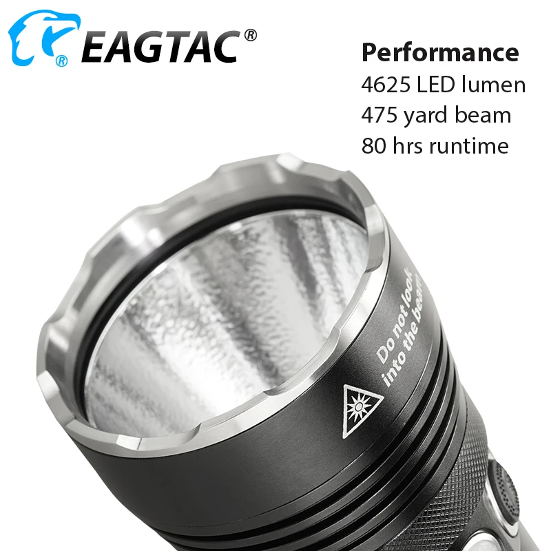 EAGTAC MX30L3 R KIT перезаряжаемый светодиодный фонарик из нержавеющей стали Bezel 3x18650 3500mAh