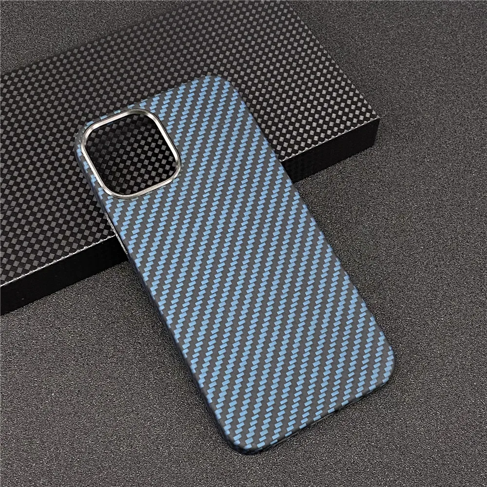 Чехол из чистого углеволокна для Iphone12 13 Pro Max ультратонкий прочный арамидного