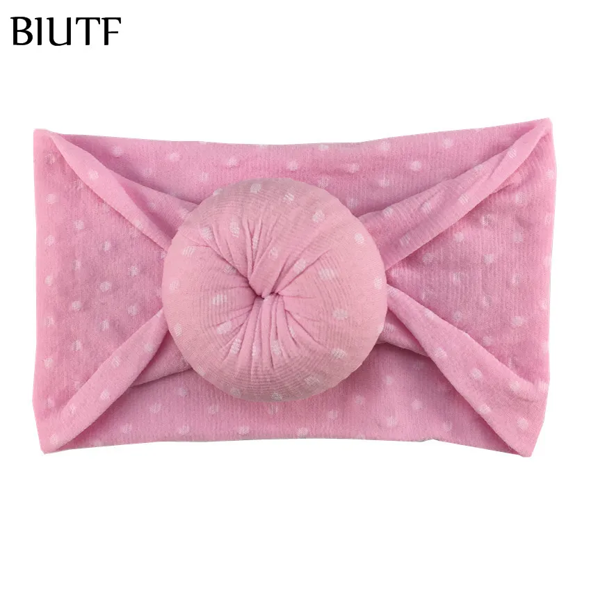 1 шт./лот новинка Широкая мягкая эластичная нейлоновая повязка в горошек на