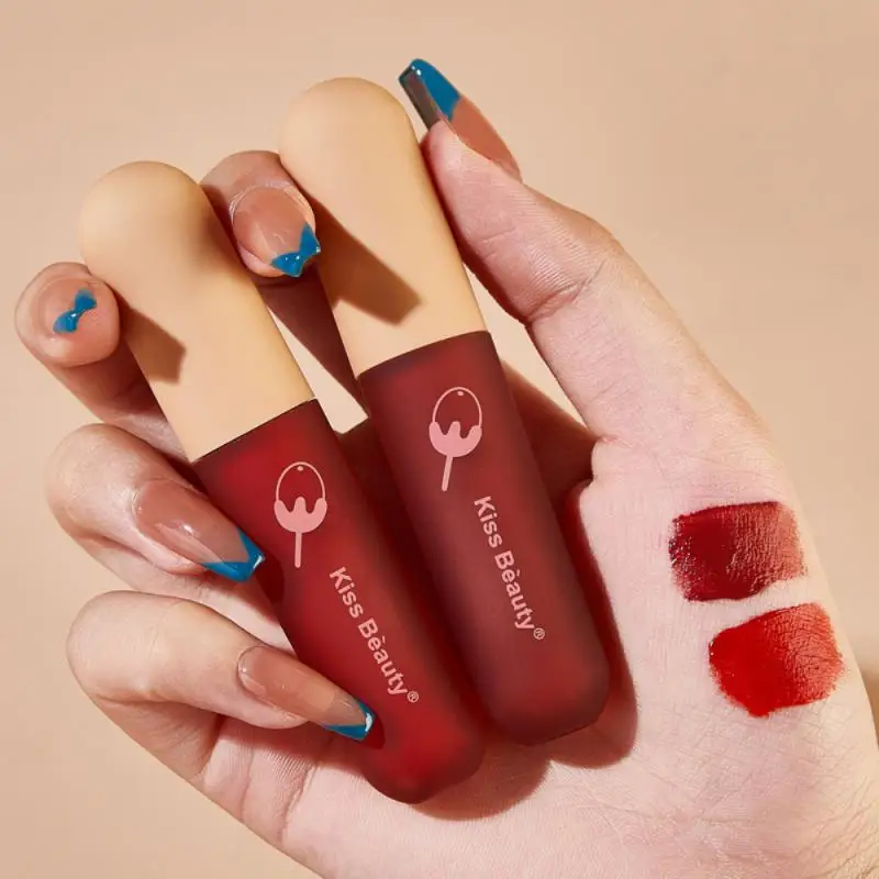 

KISS Beauty Velvet Lipstick Foggy Matte Texture Long-lasting Waterproof Sweat-proof Non-stick Cup Lip Mud Lips Cosmetics Tools