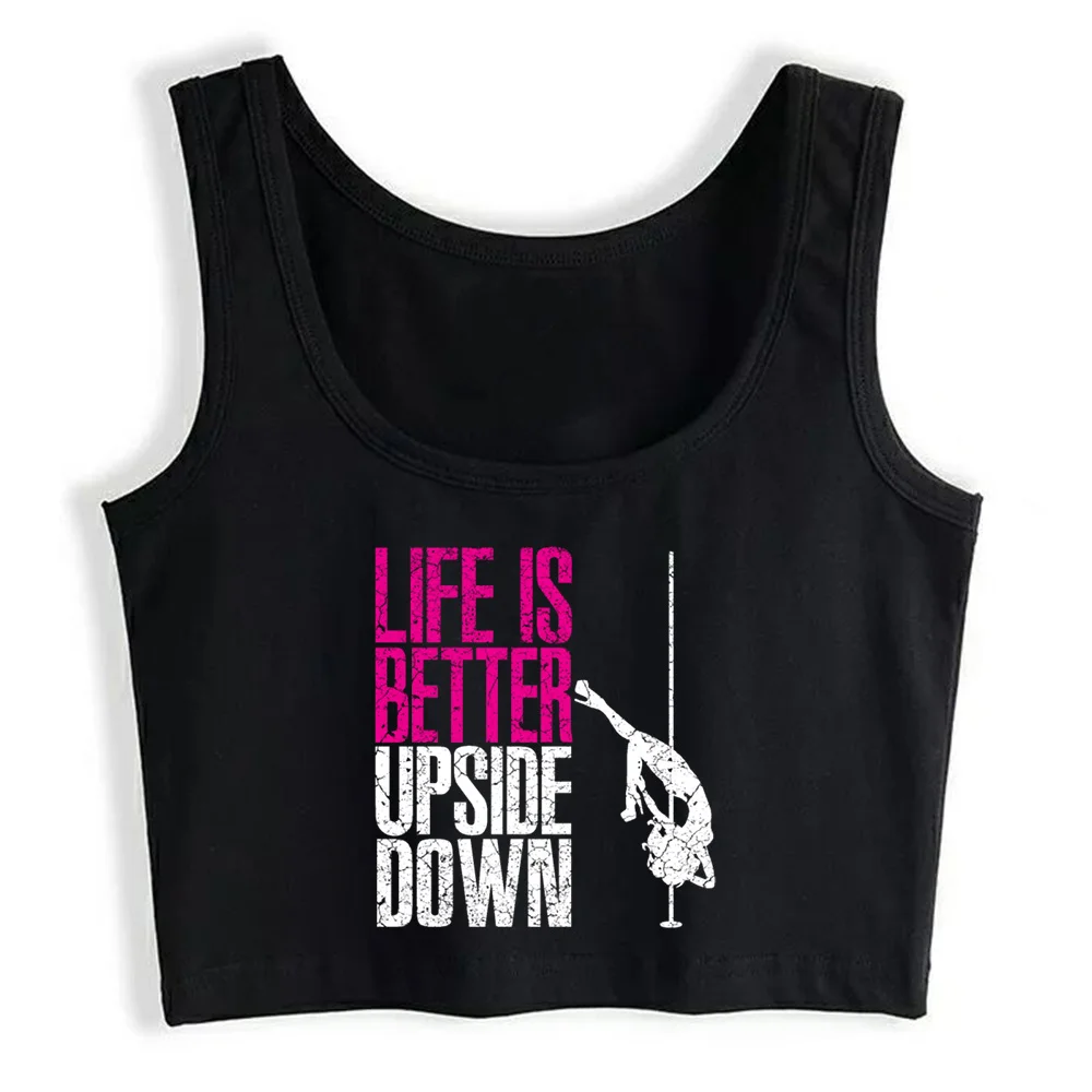 

Crop Top Women Pole Dance Dancing Pole Fitness Workout Grunge Aesthetic Gothic Y2k Tank Top Female Clothes