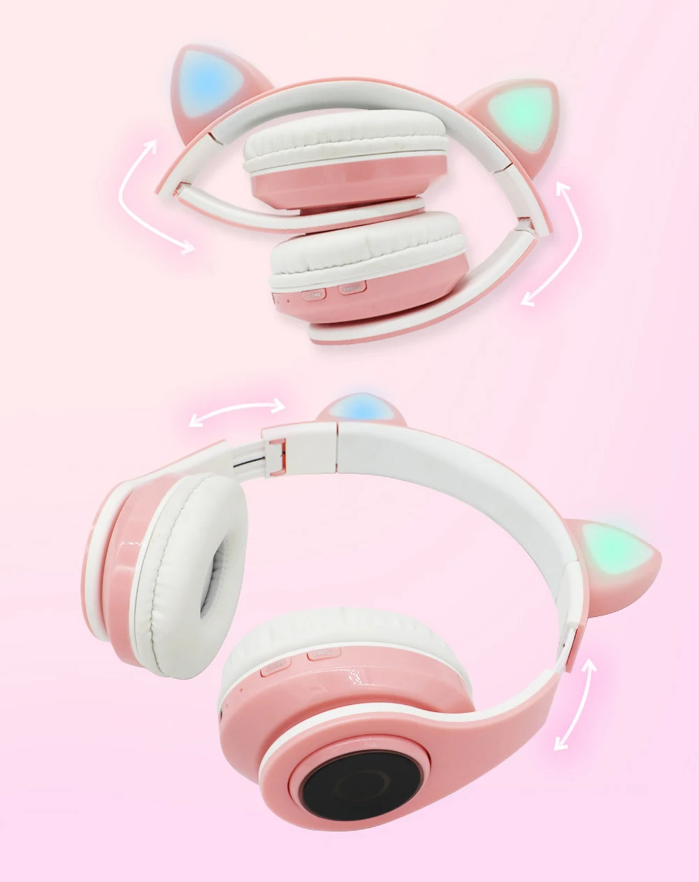 Bluetooth-наушники со светодиодной подсветкой и функцией шумоподавления 3 5 мм |