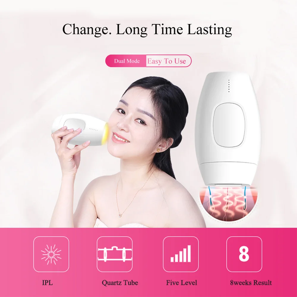 IPL лазерная эпиляция 600000 flash профессиональные удаление волос электрические фото