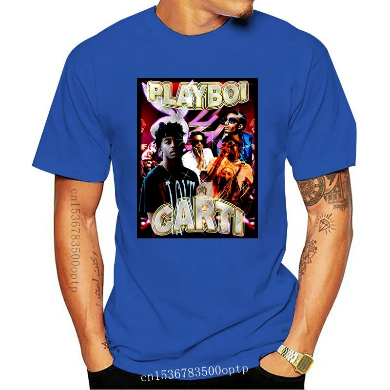 

Новинка, футболка Playboi Carti в стиле хип-хоп, рэп, Черная Футболка 2Xl, 3Xl, 4Xl, 22Xl, футболка