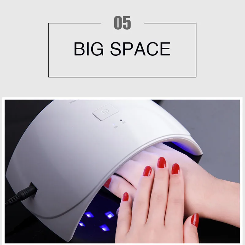 36 Вт УФ светодиодная лампа для сушки ногтей Светодиодная Гель лак отверждаемая