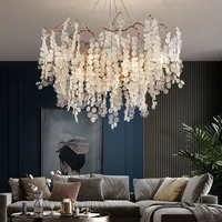 modern high end gold coin shaped artistic chandelier wire hanging chandelier indoor lighting interior high end decorations