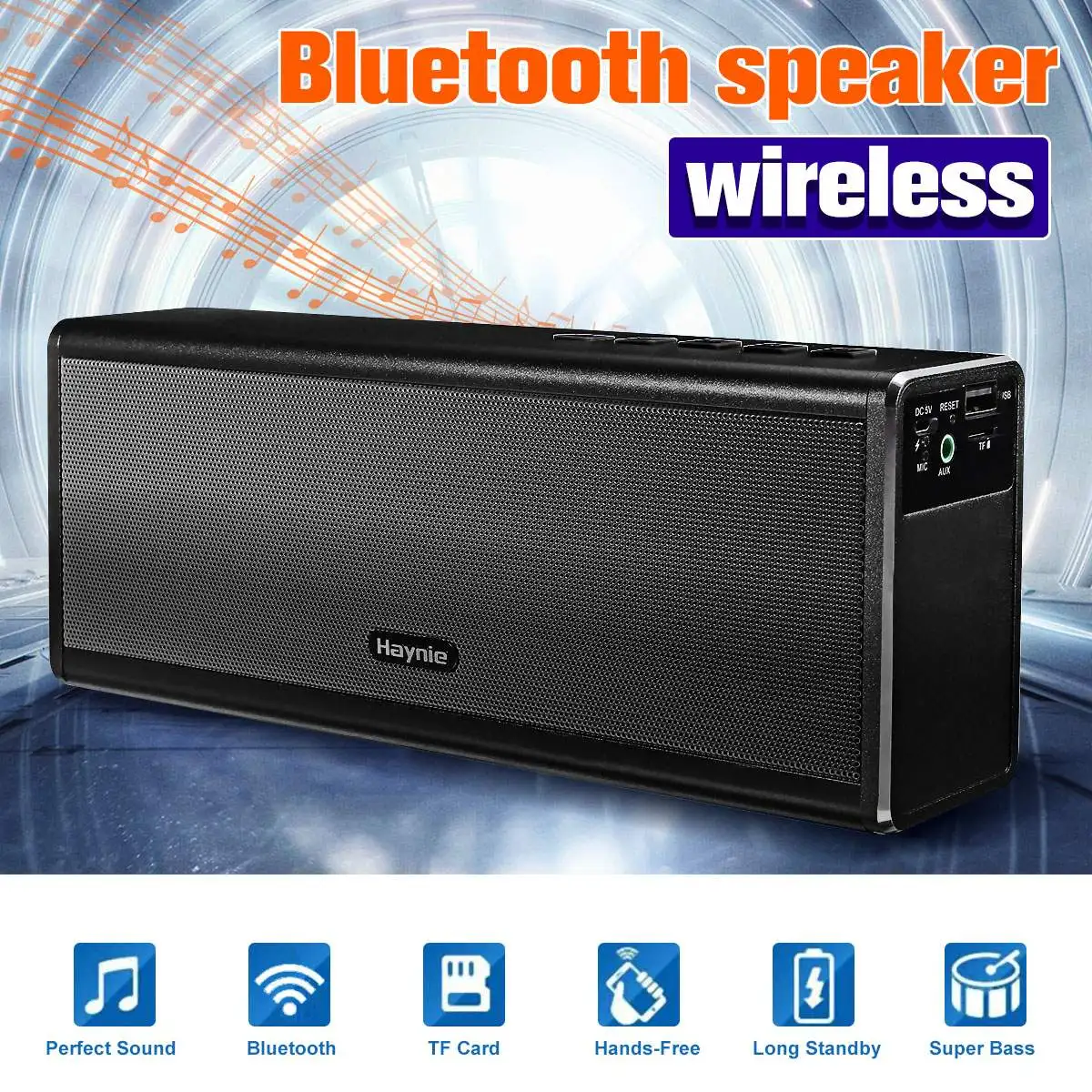

Портативная bluetooth колонка, Беспроводная музыкальная колонка, стерео бас, 20 Вт, Hi-Fi Громкая колонка, гарнитура с микрофоном, колонка с внешним ...