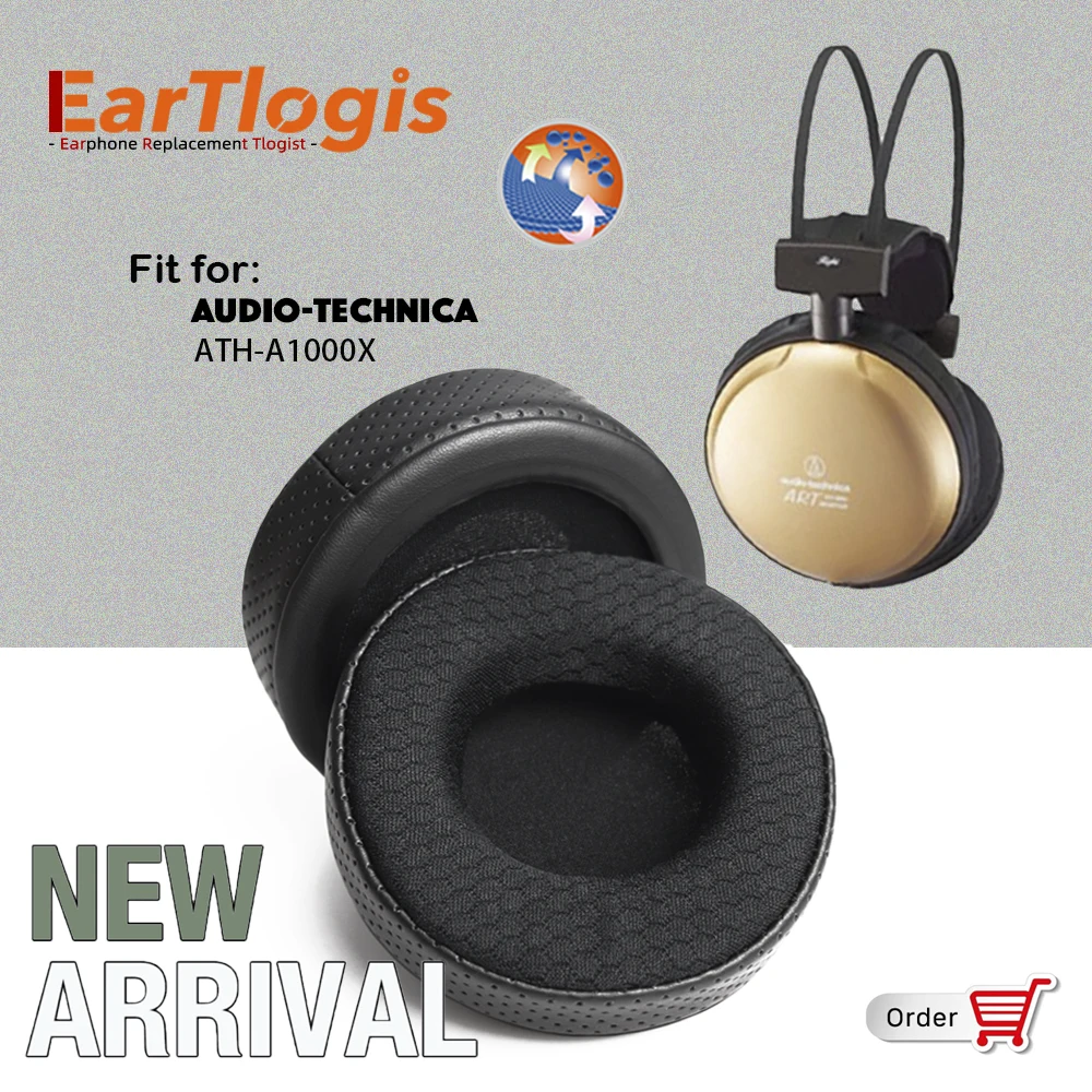 

EarTlogis New Arrival Replacement Ear Pads for ATH-A1000X ATH A1000X Headset Earmuff Cover Cushions Earpads