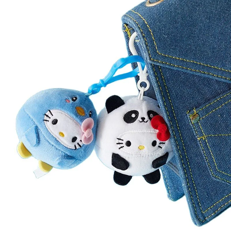 10 см Kawaii Squshie Kitty Белый Аниме КТ Кот мультфильм Мягкие плюшевые сумки брелок кукла