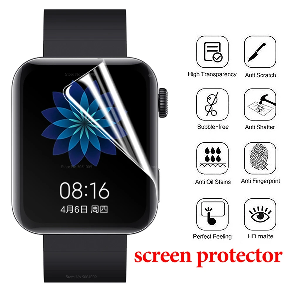 5 шт. защитная пленка на весь экран для Xiaomi Smart Mi Watch Гидрогелевая наручных часов
