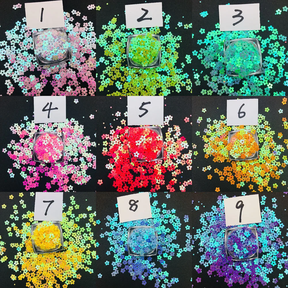 

9 Packs Tiny Flower Sequins ornament paillette Sewing Garment Accessories Clothing Spangle DIY Scrapbooking Shakes