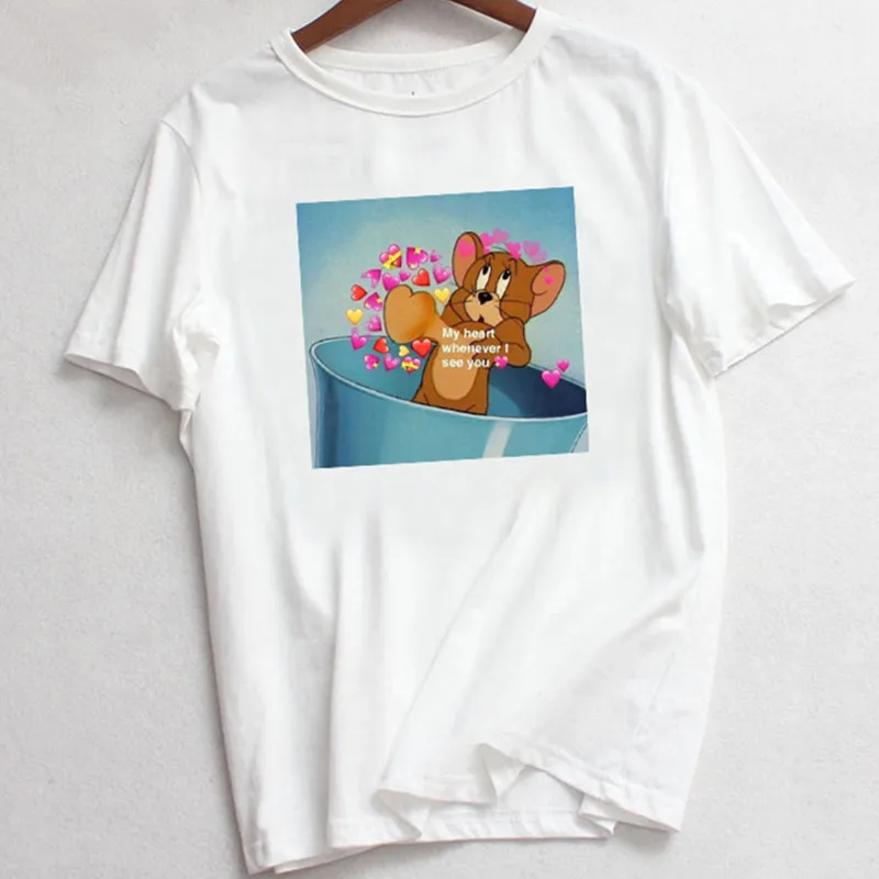 

Short Sleeve Funny Ladies Tee Shirt Cute Women Summer Tee Shirt Casual Fashion Cartoon Print Kawaii Female Tops T-shirt