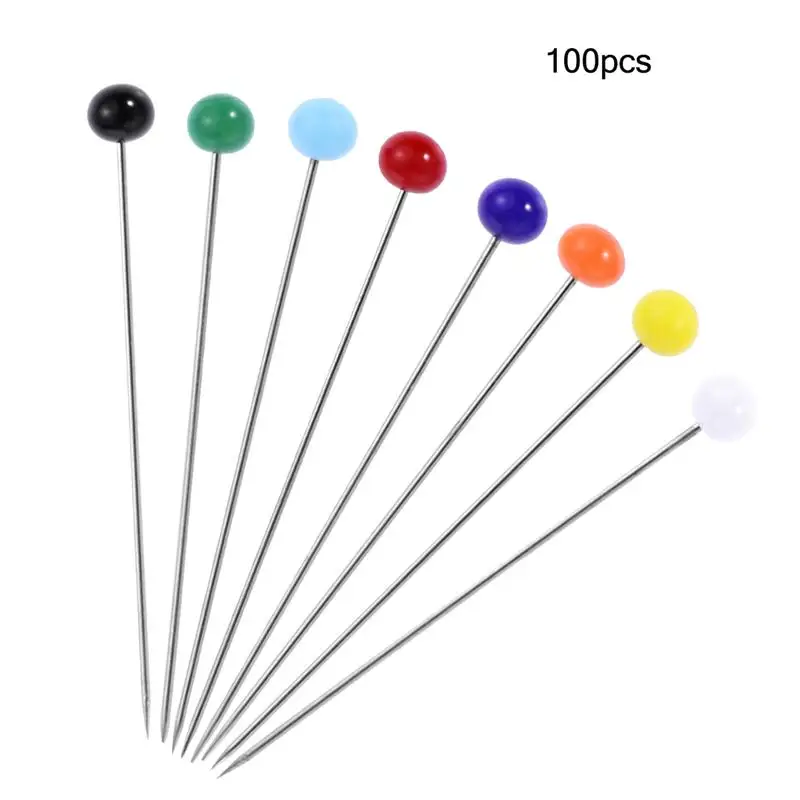 500 шт. Стекло штырьки швейные булавки бисера Шпильки Красочные для шитья DIY