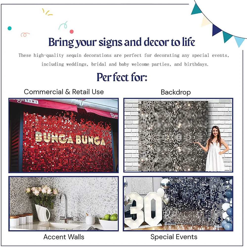 Декоративный фон с пайетками и блестками для фотосъемки | Дом сад