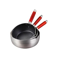 asypets nonstick aluminum pan with handle for gas stoves porridge milk noodles