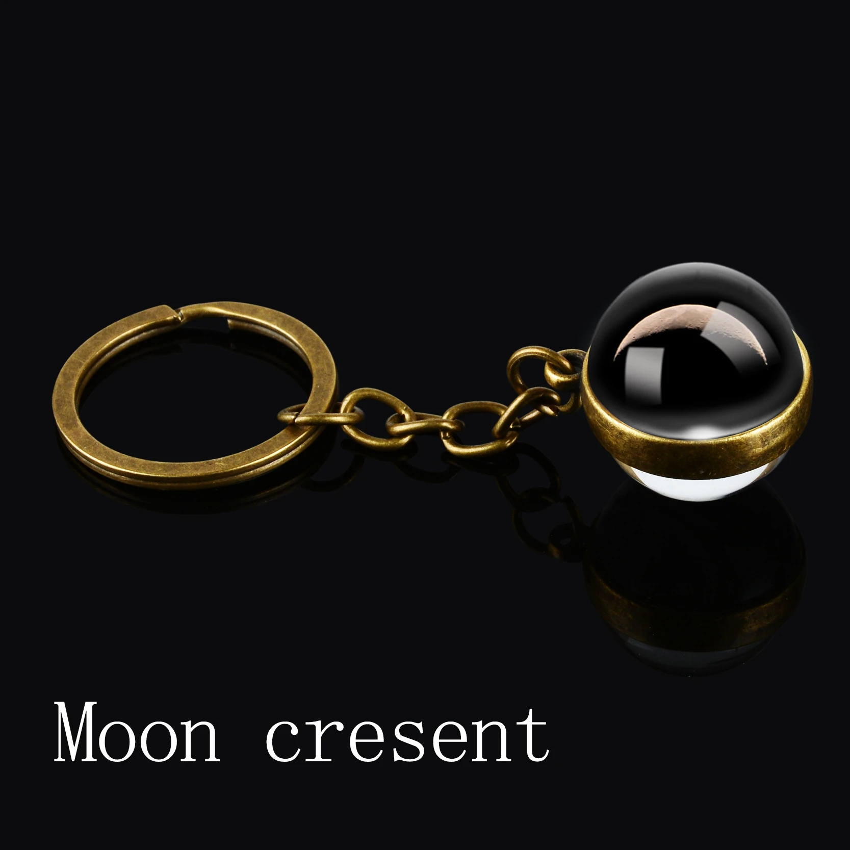 Moon Phase брелок с изображением планеты туманности космические брелки галактика Вселенная Луна земля солнце Марс солнечная система двусторонний стеклянный шар
