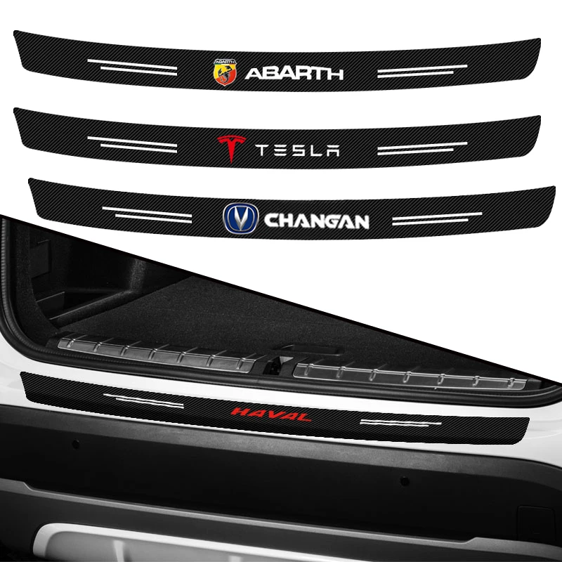 

1pcs Car Black Rear Guard Carbon Fiber Edge Protection Strip for Audi Sline TT Q2 Q3 Q5 Q7 Q8 A1 A3 8l A4 A5 A6 Car Accessories