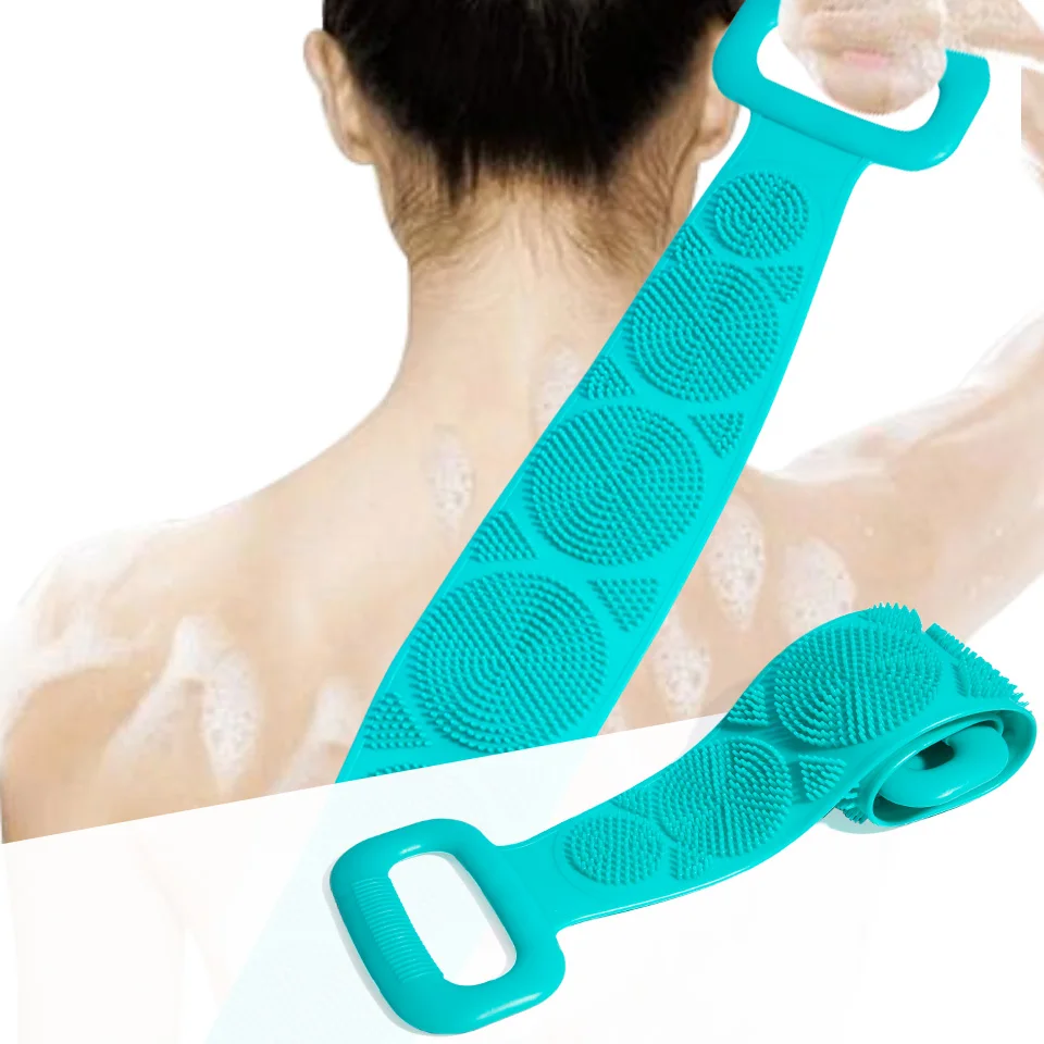 Силиконовый массажер для спины щетки ванны трения душа удаления грязи ванной