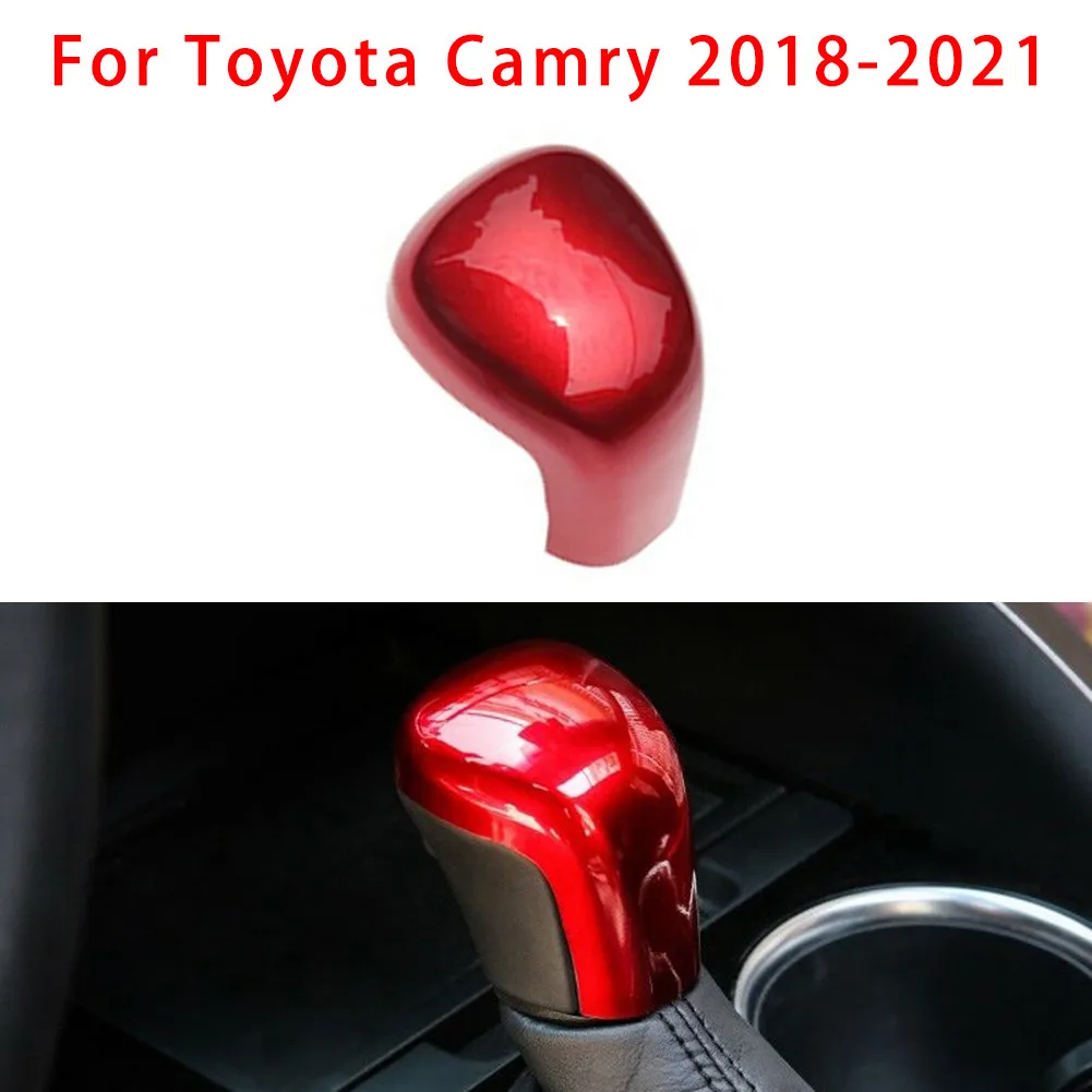 

1Pcs Car Styling Red ABS Gear Knob Stick Badge Emblem Trim Cap Cover Interior Decorative Accessories