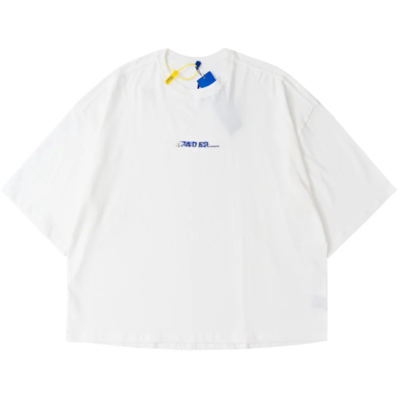 

Корейский модный бренд ADER пушистая футболка большого размера с принтом букв уличная одежда Y2k Мужская футболка женская футболка мужская од...