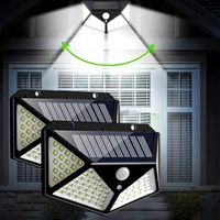 smart led solar light outdoor motion sensor wal lamp for villa yard pavilion waterproof lamps garden decoration street lights