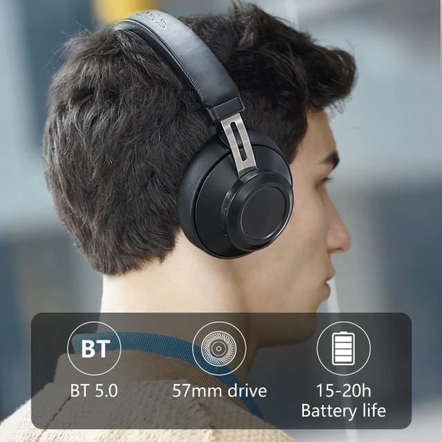 Bluedio BT5 wireless headphone bluetooth headset wired over ear sport headset 57mm drive 15-20h playing time mic for phone call 2