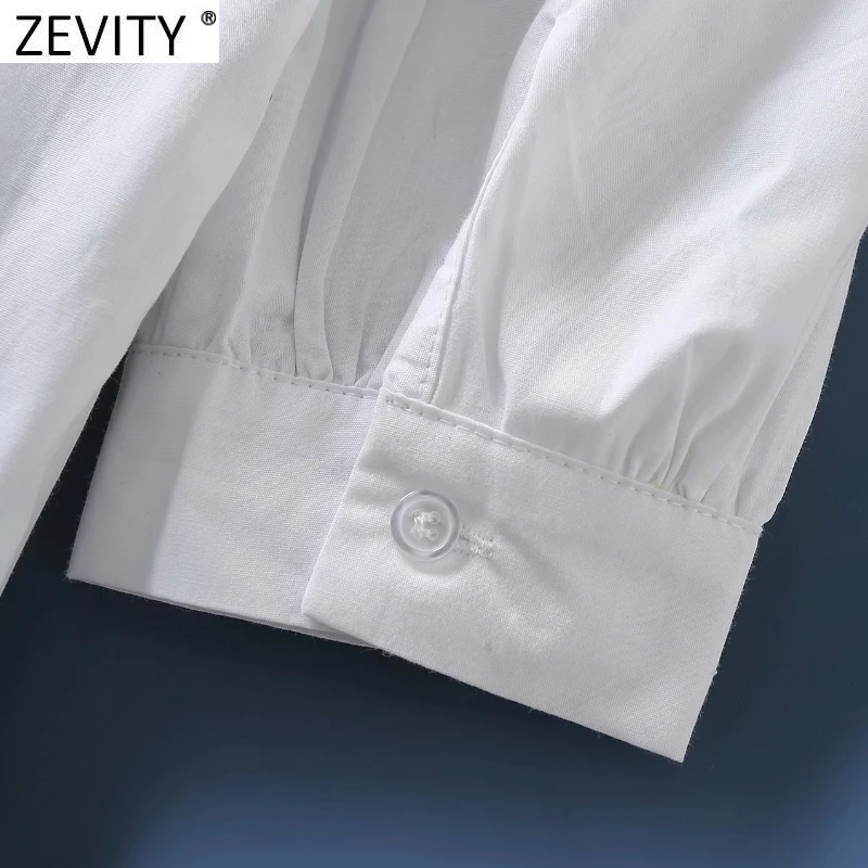 Zevity 2021 Женская мода цветочной вышивкой повседневные облегающие плиссированная