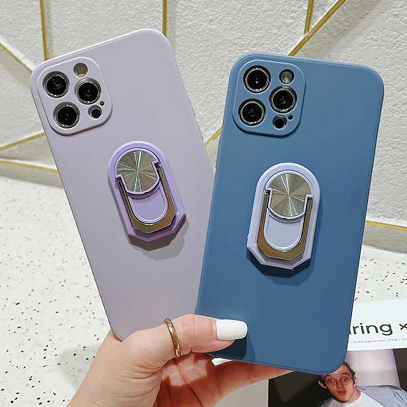 

Square Liquid Silicone Case For Oneplus 9 Pro 9R Ring Holder Cover For Oneplus Nord 2 5G CE N200 9 1+9 8 1+8T 7 1+7T 6 1+6T Case