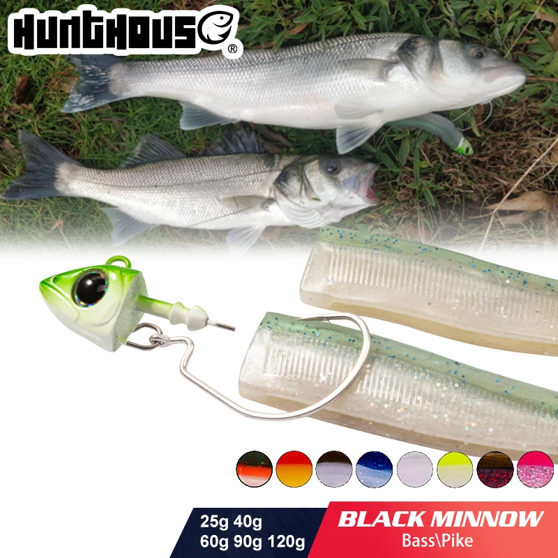 Hunthouse черный minnow 70 мм/7g 85 мм/12g 100 мм/25g easy shiner от Рыболовная Приманка Мягкая