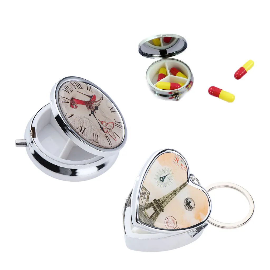 3 и 2 сетки конфеты таблетки коробка портативный оловянные горшки косметические