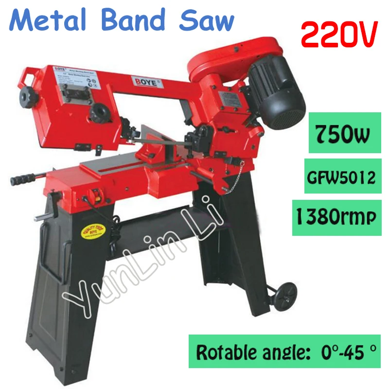 Vertical Metal Band Saw Cutting Woodworking Sawing Machine Electric Wood Cutter Reciprocating Table Saw GFW5012