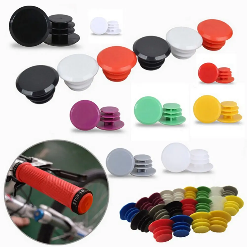 

3Pairs MTB Plastic Bike Handlebar Grips Bar And Plugs Bicycle Handlebar Cap Cover Bicycle Accessories Random Color