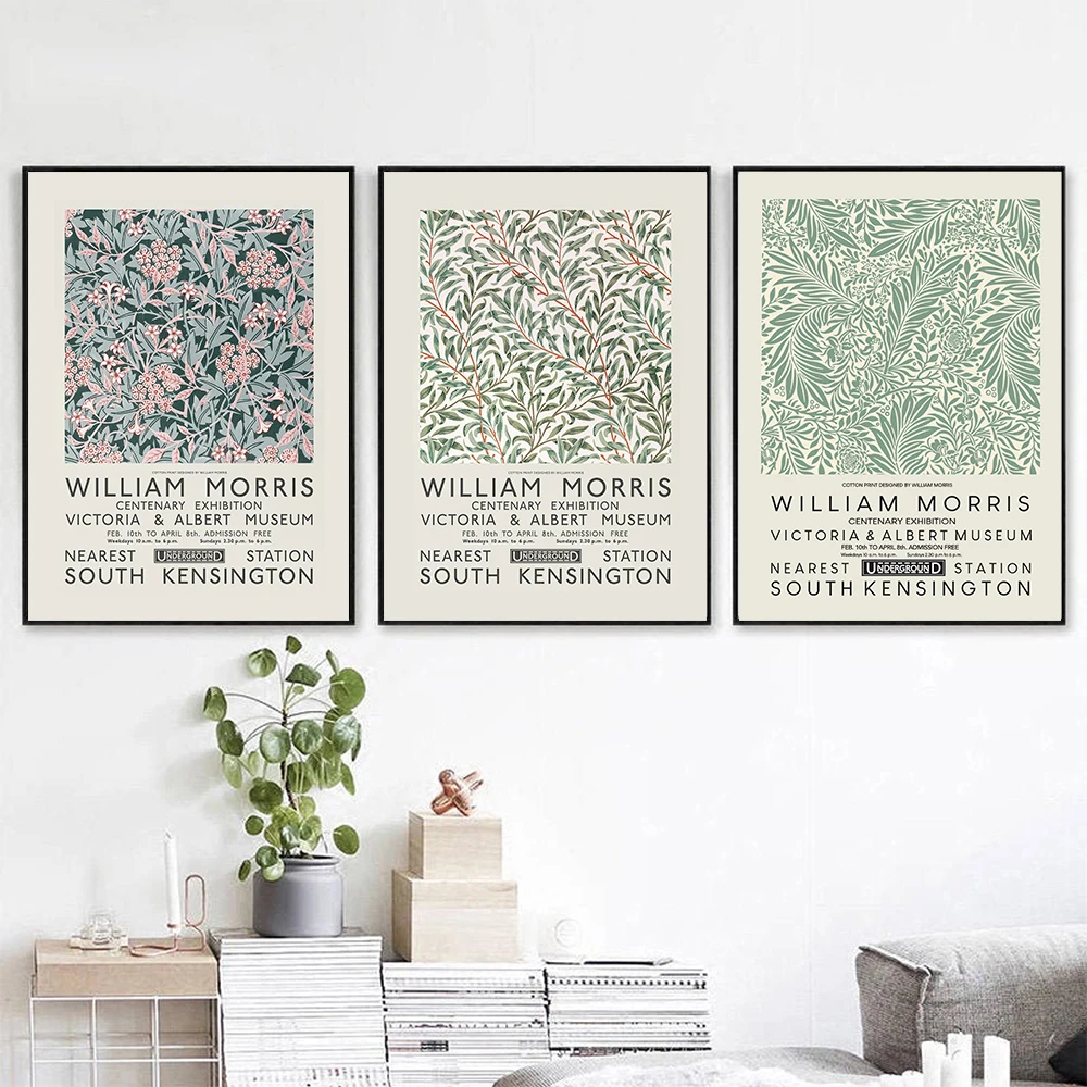 Вильям Моррис постер цветочный узор новый настенный художественный холст