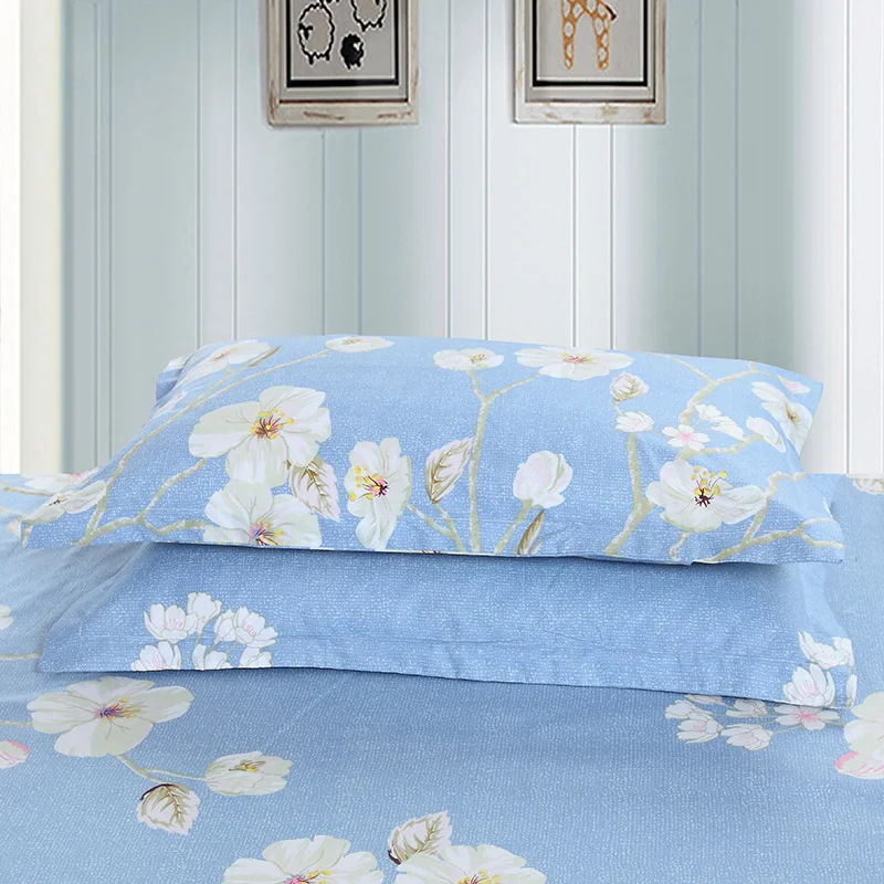 

Blue white flower 3D cotton Bedding Set of Duvet Cover set Bed fitted Sheet Pillowcase Bed Clothes Queen king full twin size