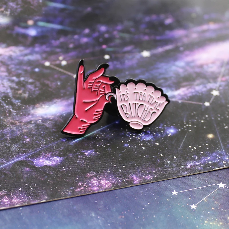 Элегантный женский значок с лацканами эмалированная брошь в форме кофейной