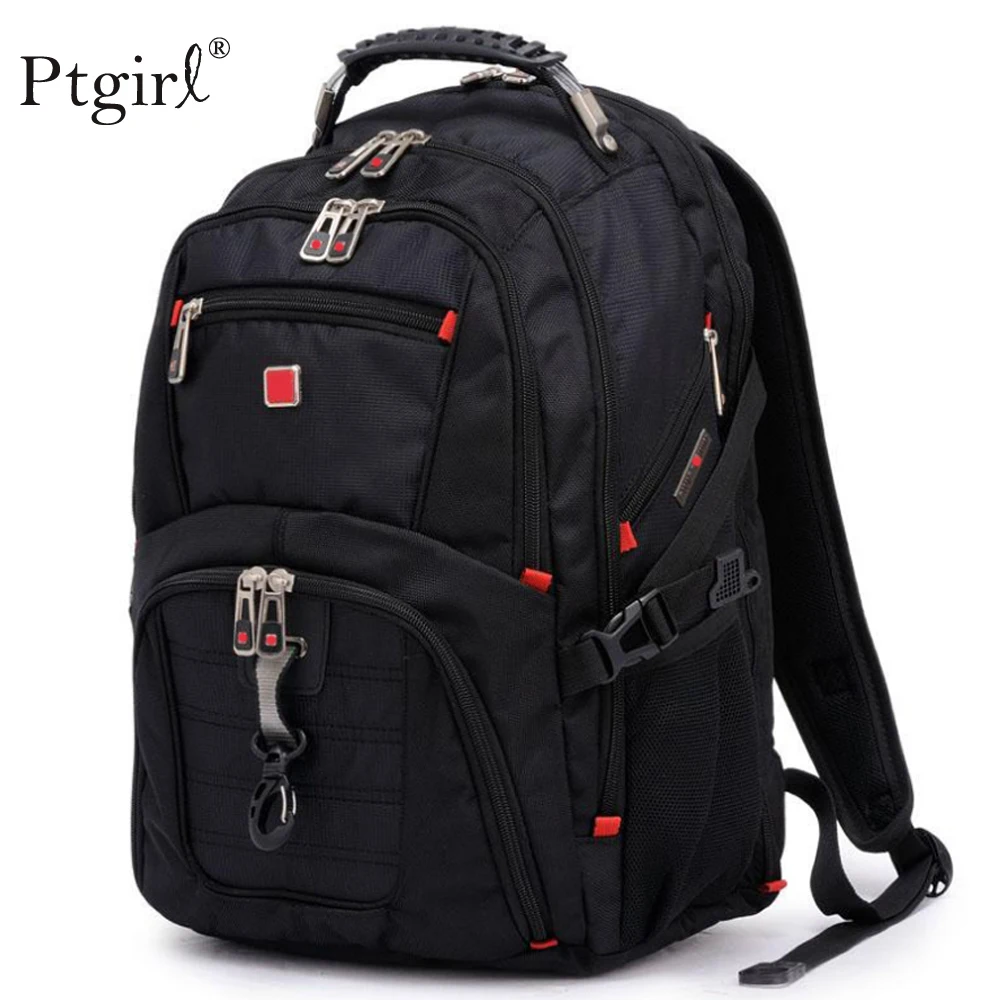 

Модный Швейцарский Многофункциональный рюкзак для ноутбука 17,3 дюйма, чехол-сумка Ptgirl, Водонепроницаемый школьный дорожный рюкзак с USB-порт...