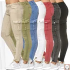 Весна 2021, новинка, джинсы, облегающие брюки с трехмерным карманом по бокам, женские брюки
