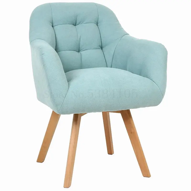 Nordic Computer Chair Home Comfortable Long Sitting Cloth Desk Sofa Lazy Rotary Bedroom Solid Wood Student |