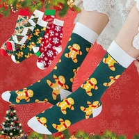 cute animal design deer christmas thick warm socks woman funny calf socks snowflake christmas tree print men socks new year gift
