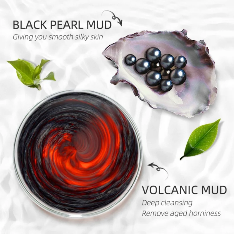 

Facial Deep Cleansing Remove Blackheads Shrinking Pores Face Mask Black Pearl Mud Mask