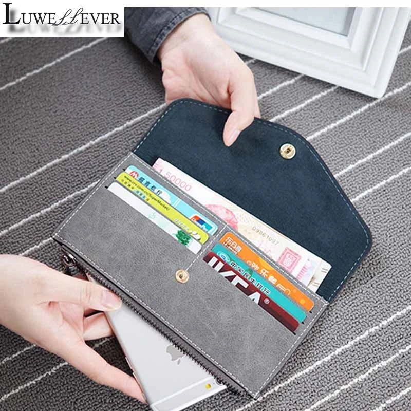 Сумка Luwellever для лечения старения кошелек из искусственной кожи с кнопками сумки
