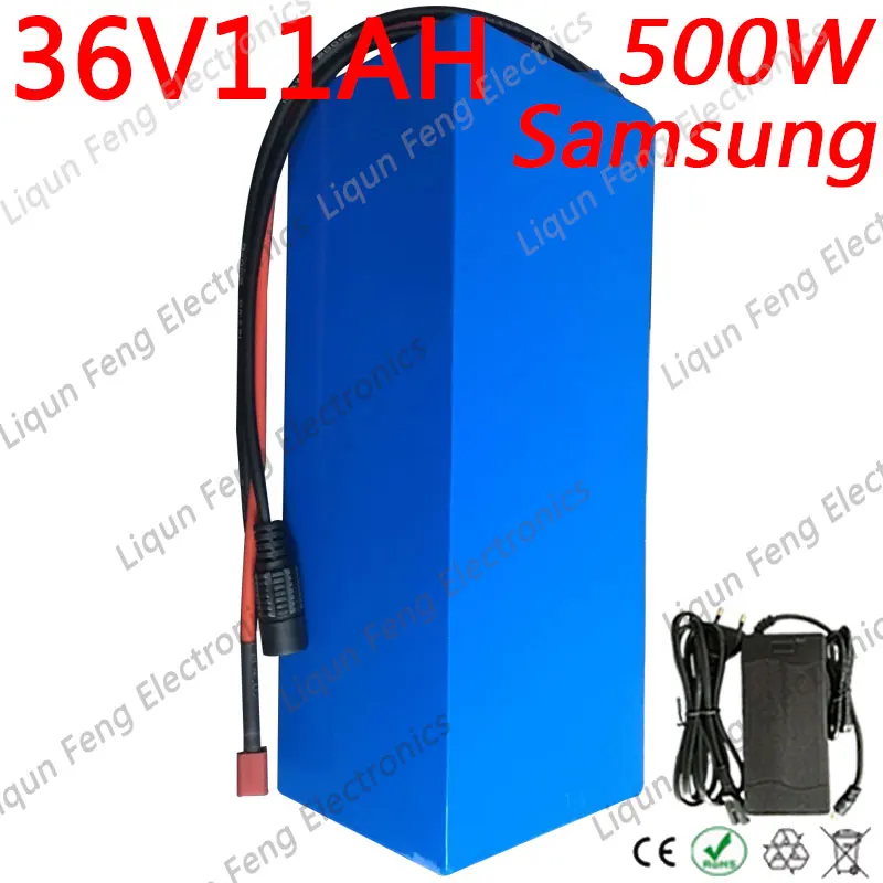 36V 10AH 500W Ebike литий ионный аккумулятор для SAMSUNG с зарядным устройством 2A 15A BMS