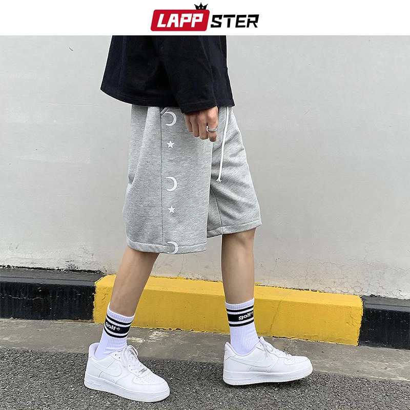 Шорты LAPPSTER мужские с принтом Луны повседневные хлопковые джоггеры модные