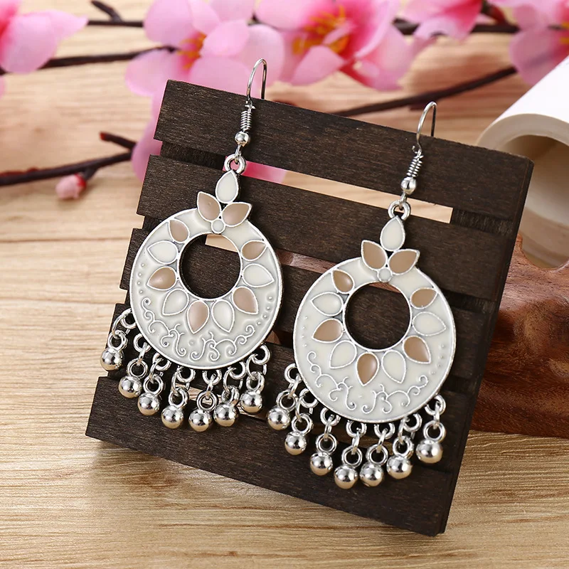 Винтажные висячие серьги из сплава в стиле ретро Женские Висячие с маленькими