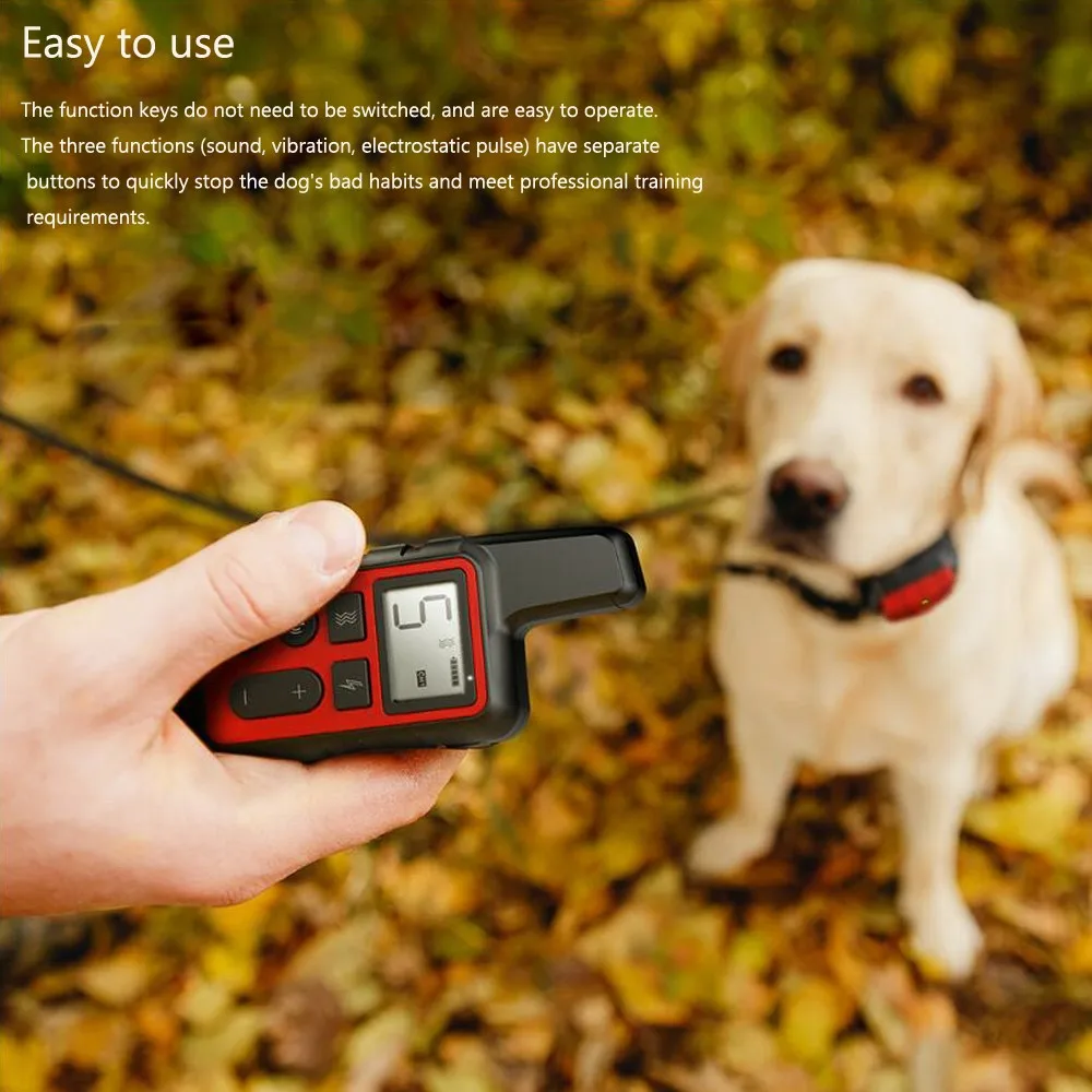 Dog Training Collar Electric Shock sound Anti-Bark Remote Waterproof Rechargeable LCD for small big dogs training | Дом и сад