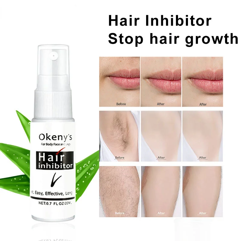 

Hair Inhibitor Spray Removal Serum Stop Hair Growth Beard Bikini Intimate Inhibitor Hair Painless Hair Remover Oil Health