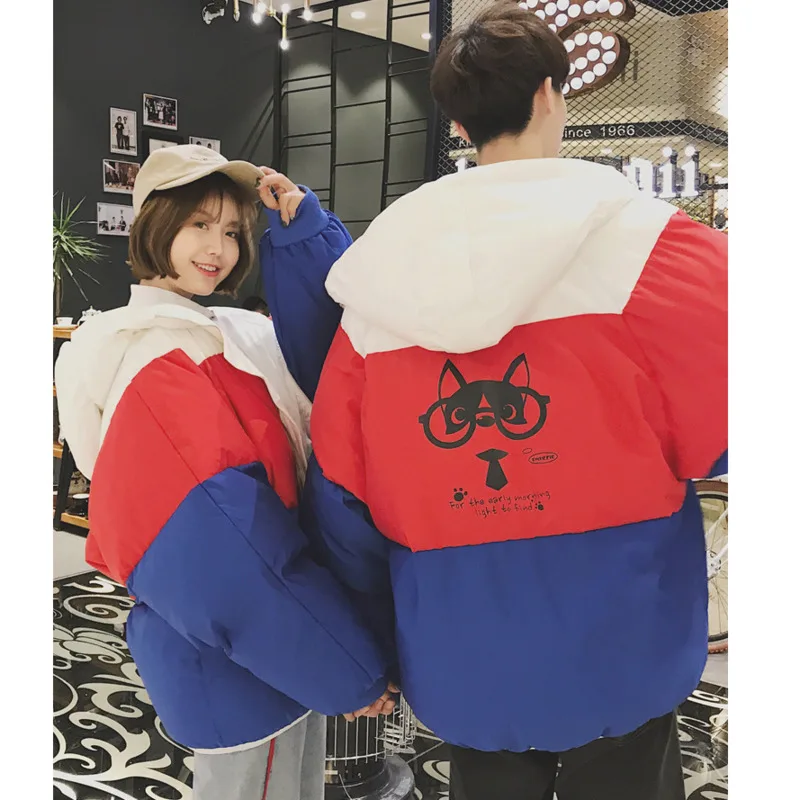 2021 Dames Jassen Winter Thickened Cotton-padded Jacket Women Loose Couple Bread Coat Manteau Femme Hiver Kawaii Parka | Женская одежда